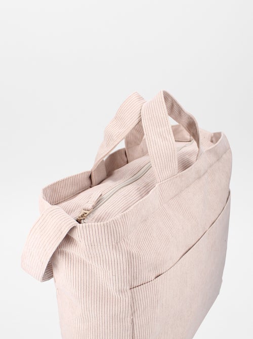 Sac à langer côtelé + sac à langer nomade - Kiabi