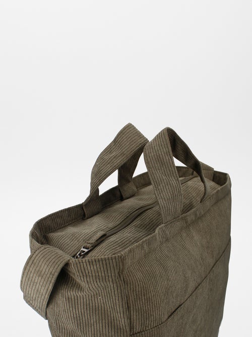 Sac à langer côtelé + sac à langer nomade - Kiabi