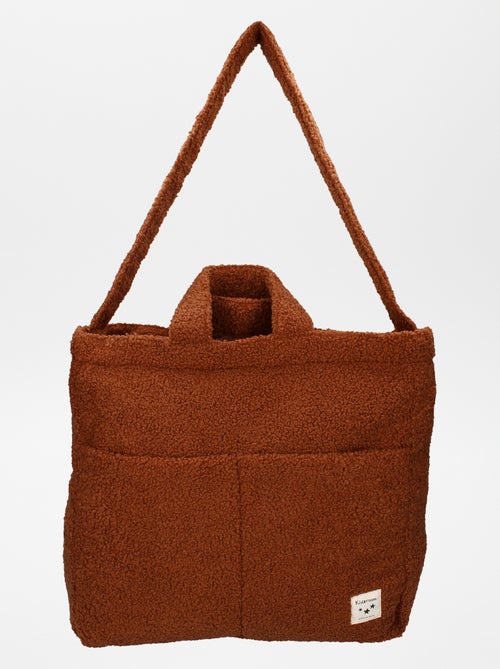 Sac à langer effet moutonné + tapis à langer nomade - Kiabi