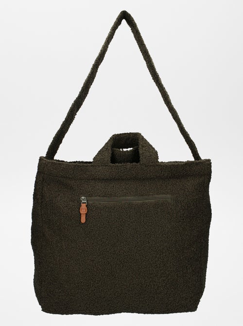 Sac à langer effet moutonné + tapis à langer nomade - Kiabi