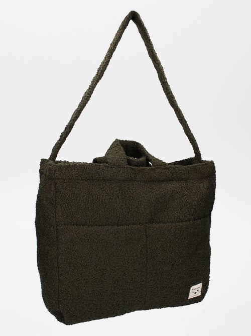 Sac à langer effet moutonné + tapis à langer nomade - Kiabi