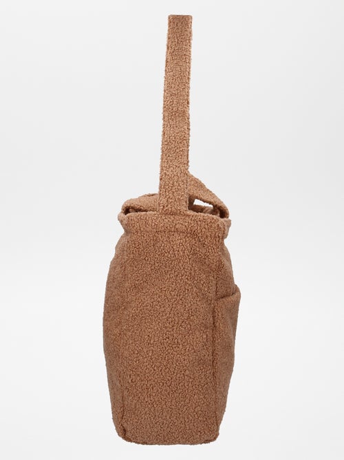 Sac à langer effet moutonné + tapis à langer nomade - Kiabi