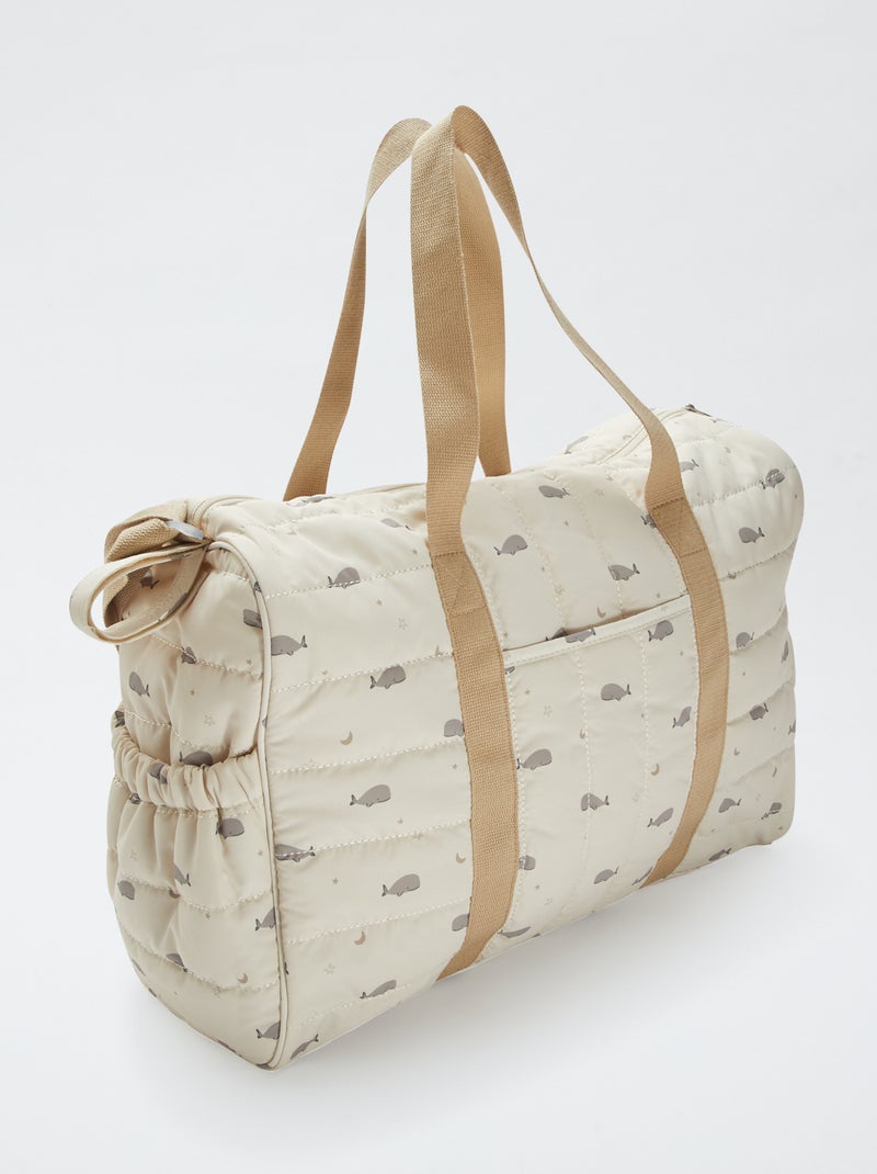 Sac à langer imprimé avec tapis inclus Beige - Kiabi