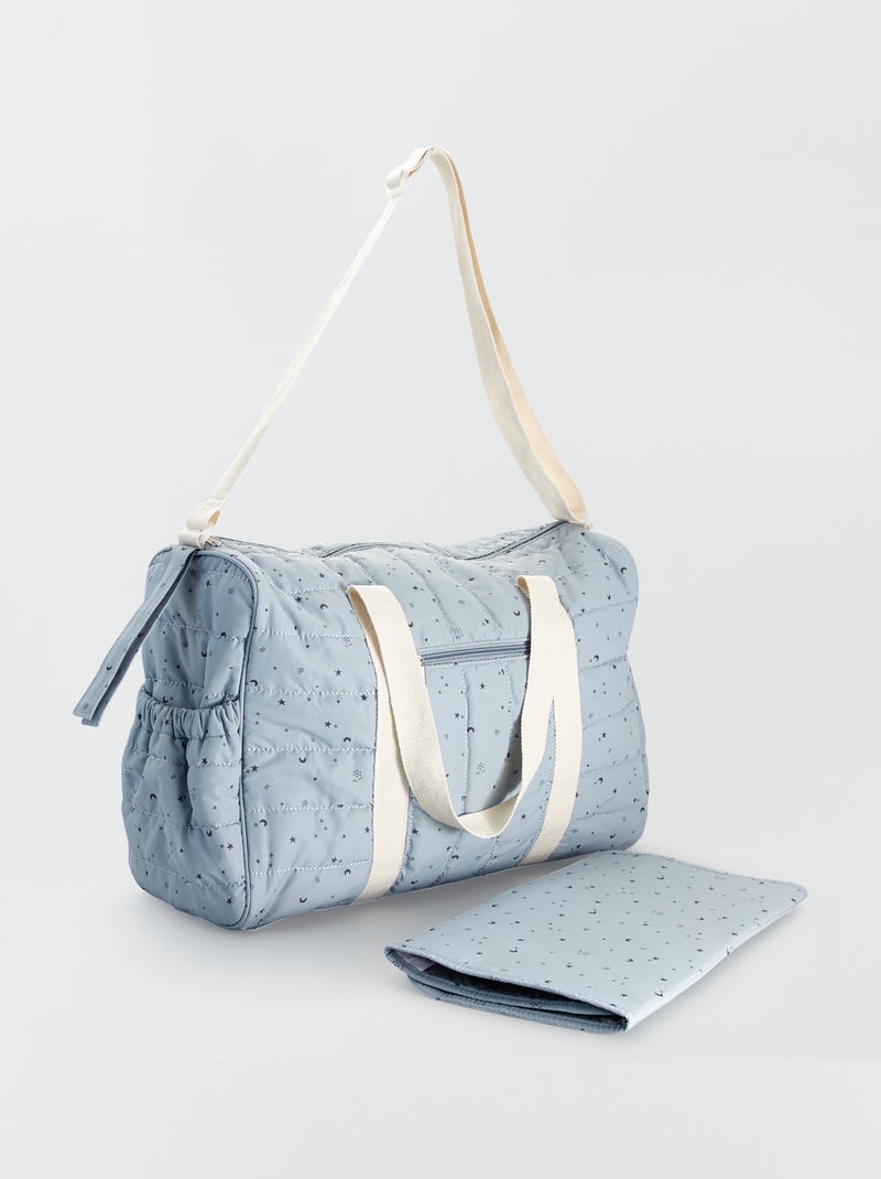 Sac à langer matelassé Bleu - Kiabi