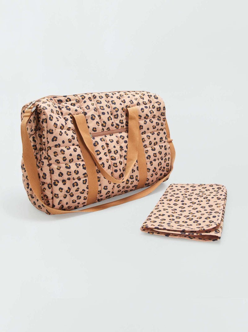 Sac à langer matelassé Marron - Kiabi