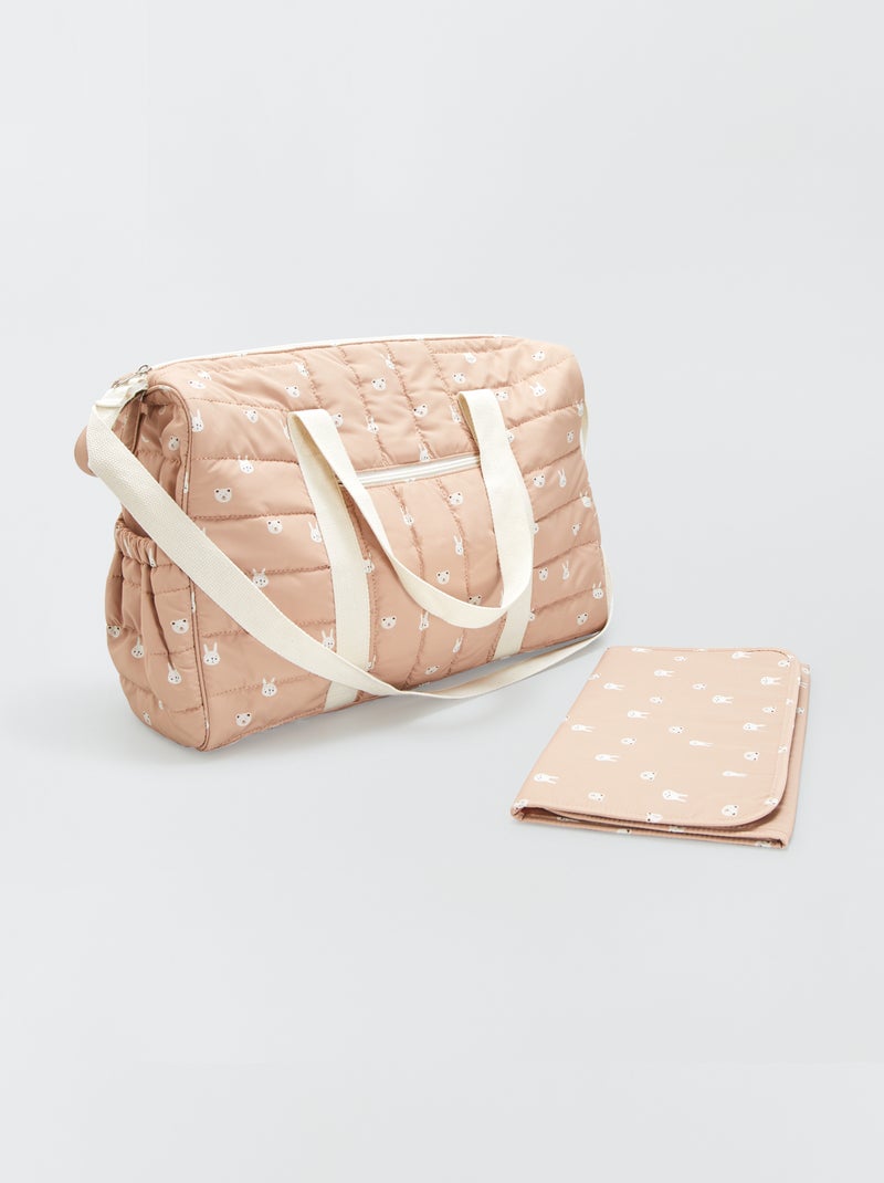 Sac à langer matelassé Marron - Kiabi
