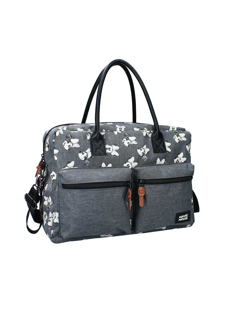 Sac à langer 'Minnie' gris chiné - Kiabi