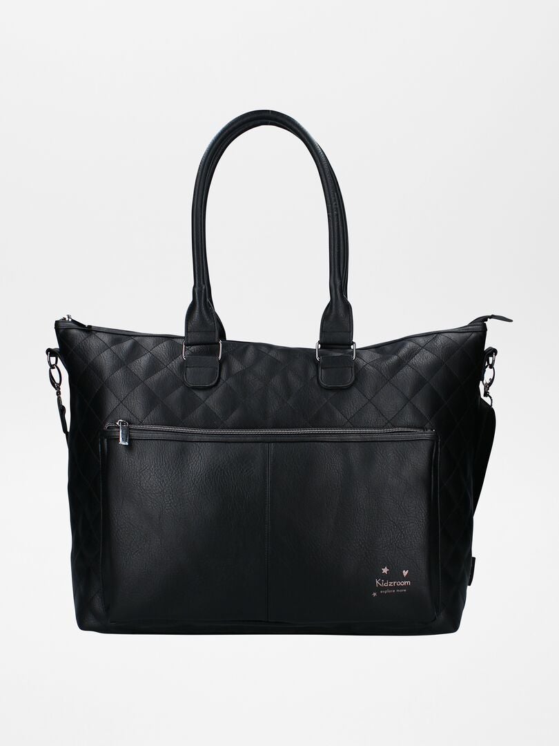 Sac à langer souple brillant - black