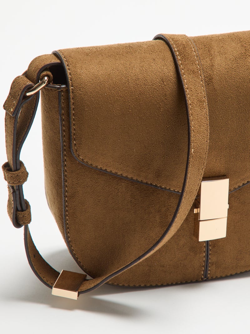 Sac à main en suédine Kaki - Kiabi