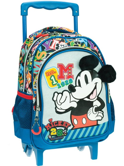Sac à roulettes enfants motif typographique et oreilles 3D Mickey Mouse - Kiabi Sac à roulettes enfants motif typographique et oreilles 3D Mickey Mouse - Kiabi