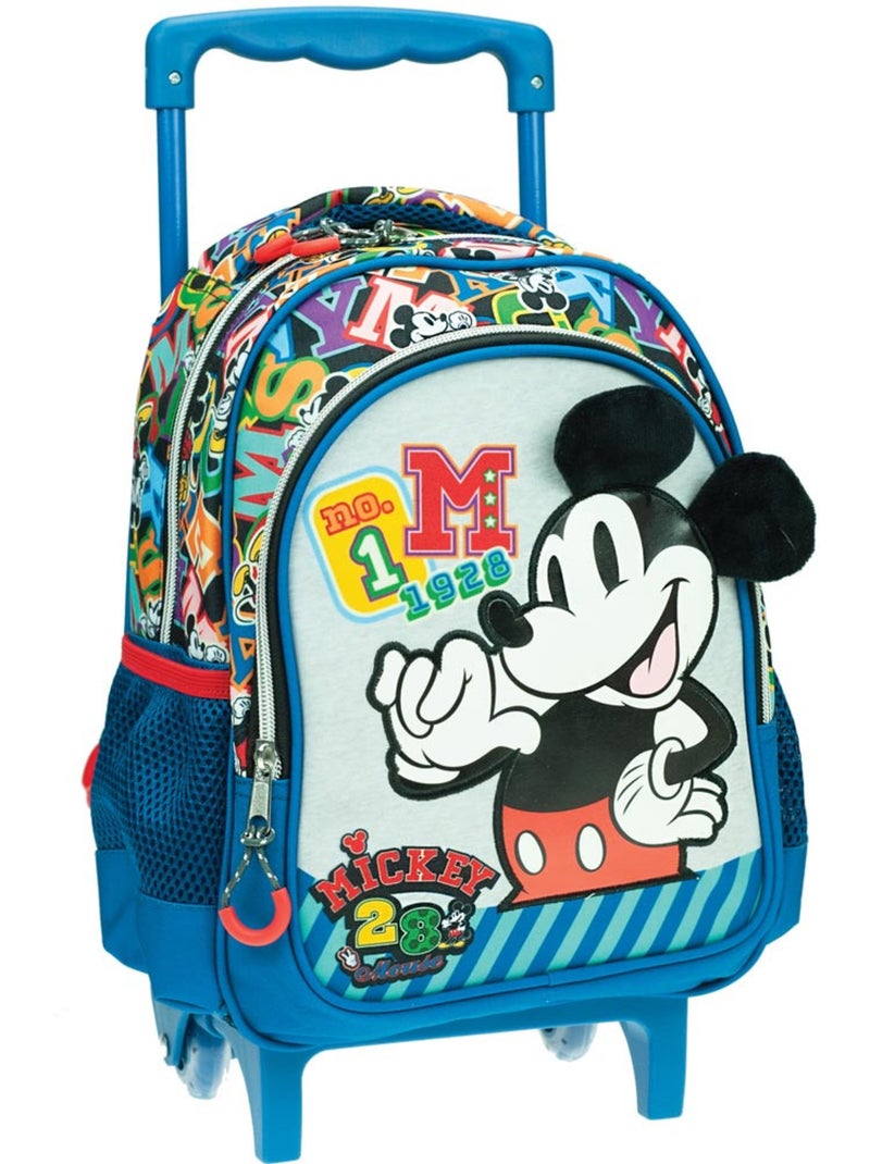 Sac à roulettes enfants motif typographique et oreilles 3D Mickey Mouse Multicolore - Kiabi