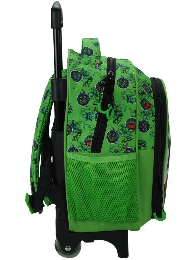 Sac à roulettes maternelle Tortues Ninja Activated 30 CM Vert - Kiabi