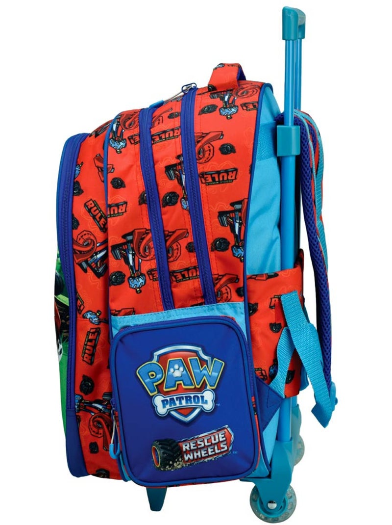Sac à roulettes Pat Patrouille imprimé Rescue Wheels 46 CM Bleu Rouge - Kiabi