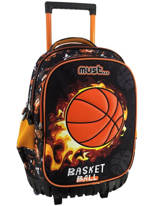 Sac à Roulettes Scolaire Basketball Fire 45 CM - Trolley 3 Compartiments - Kiabi Sac à Roulettes Scolaire Basketball Fire 45 CM - Trolley 3 Compartiments - Kiabi