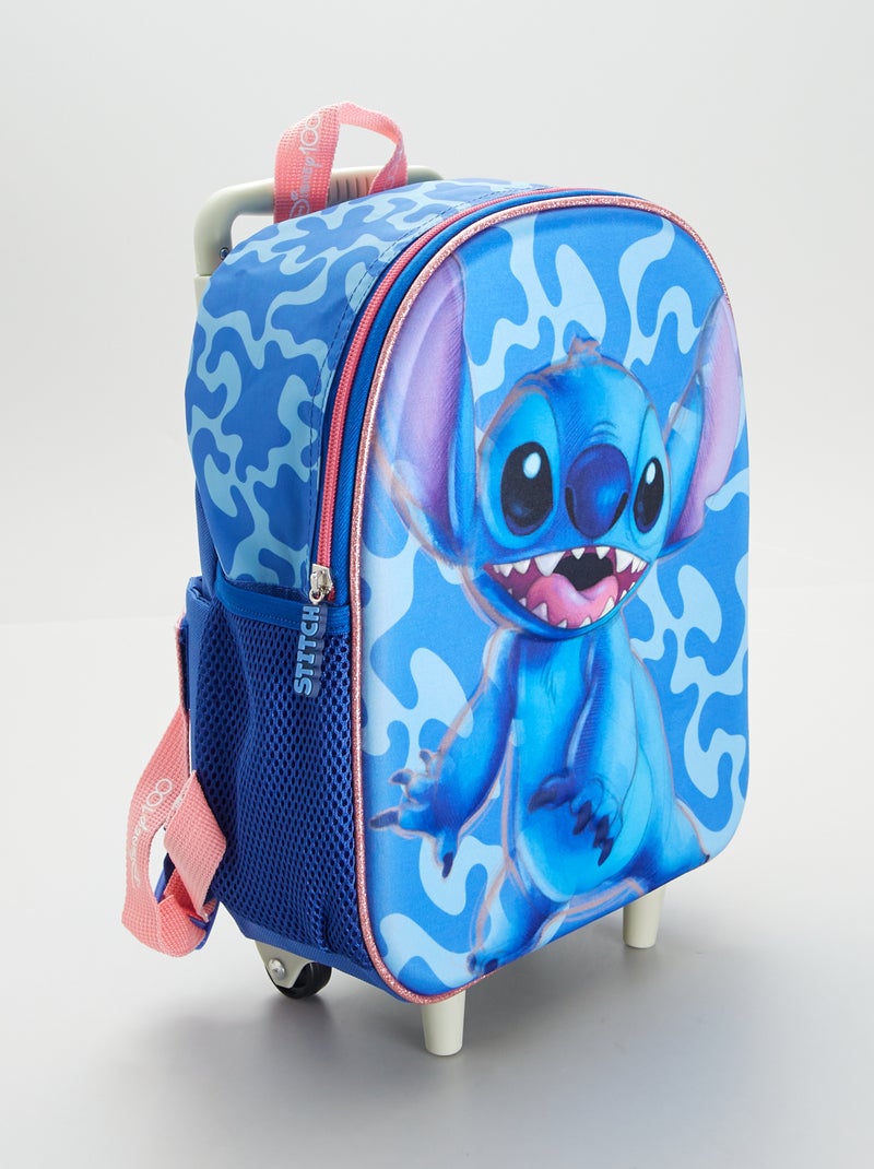 Sac à roulettes 'Stitch' bleu - Kiabi
