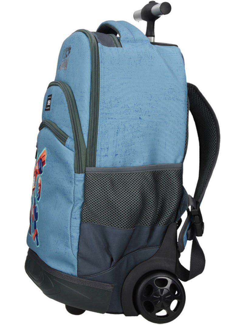 Sac à roulettes Street Robots 47 CM Bleu Gris - Kiabi