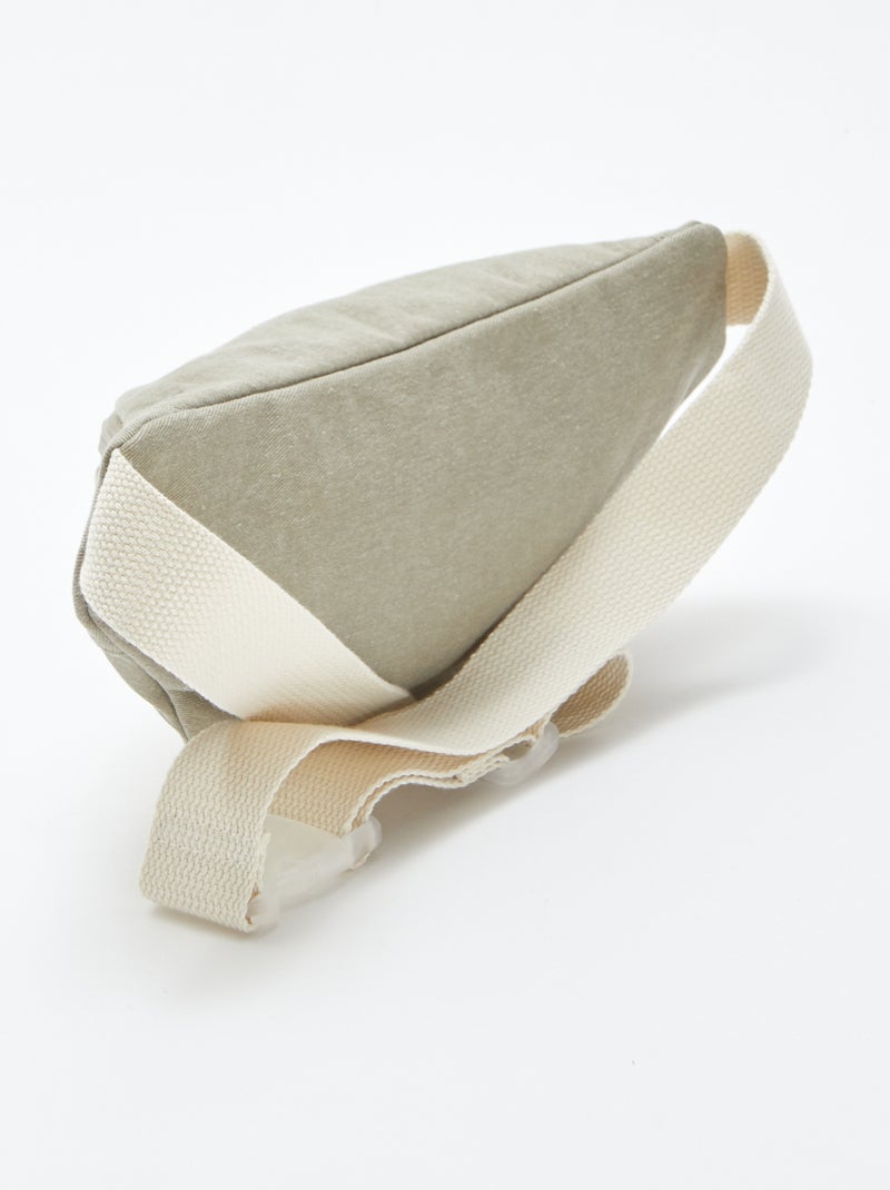 Sac banane en toile Vert - Kiabi