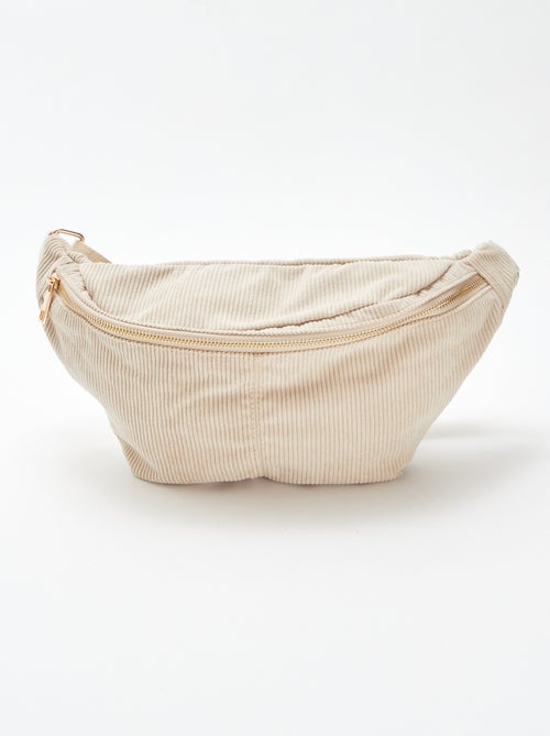 Sac banane en velours côtelé - Kiabi