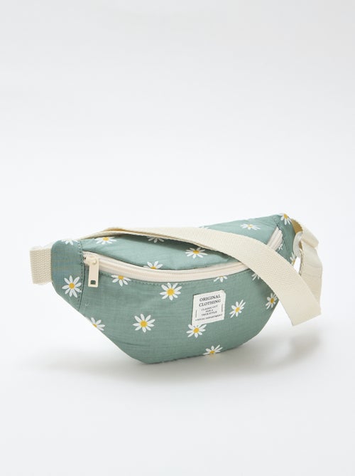 Sac banane imprimé all-over fleuri en coton - Kiabi