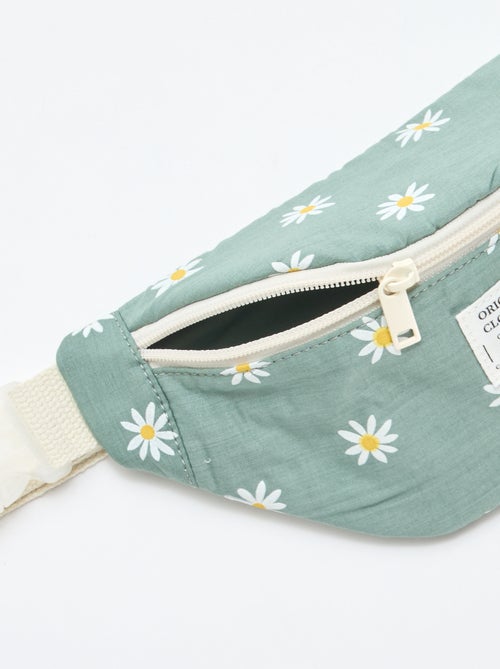 Sac banane imprimé all-over fleuri en coton - Kiabi