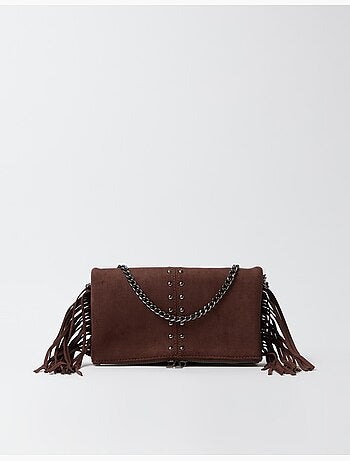 Sac bandoulière à franges et clous, mo fashion