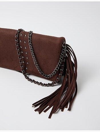Sac bandoulière à franges et clous, mo fashion