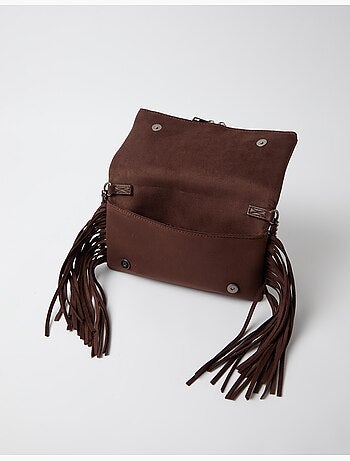 Sac bandoulière à franges et clous, mo fashion