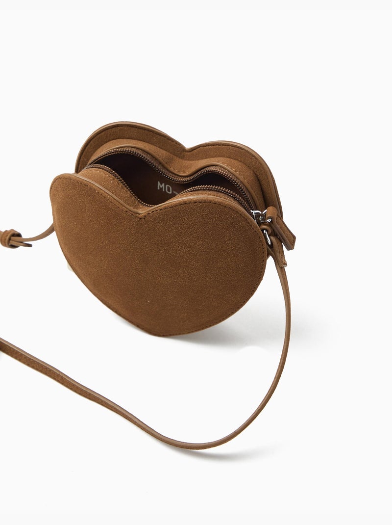 Sac bandoulière cœur, MO Fashion Marron - Kiabi