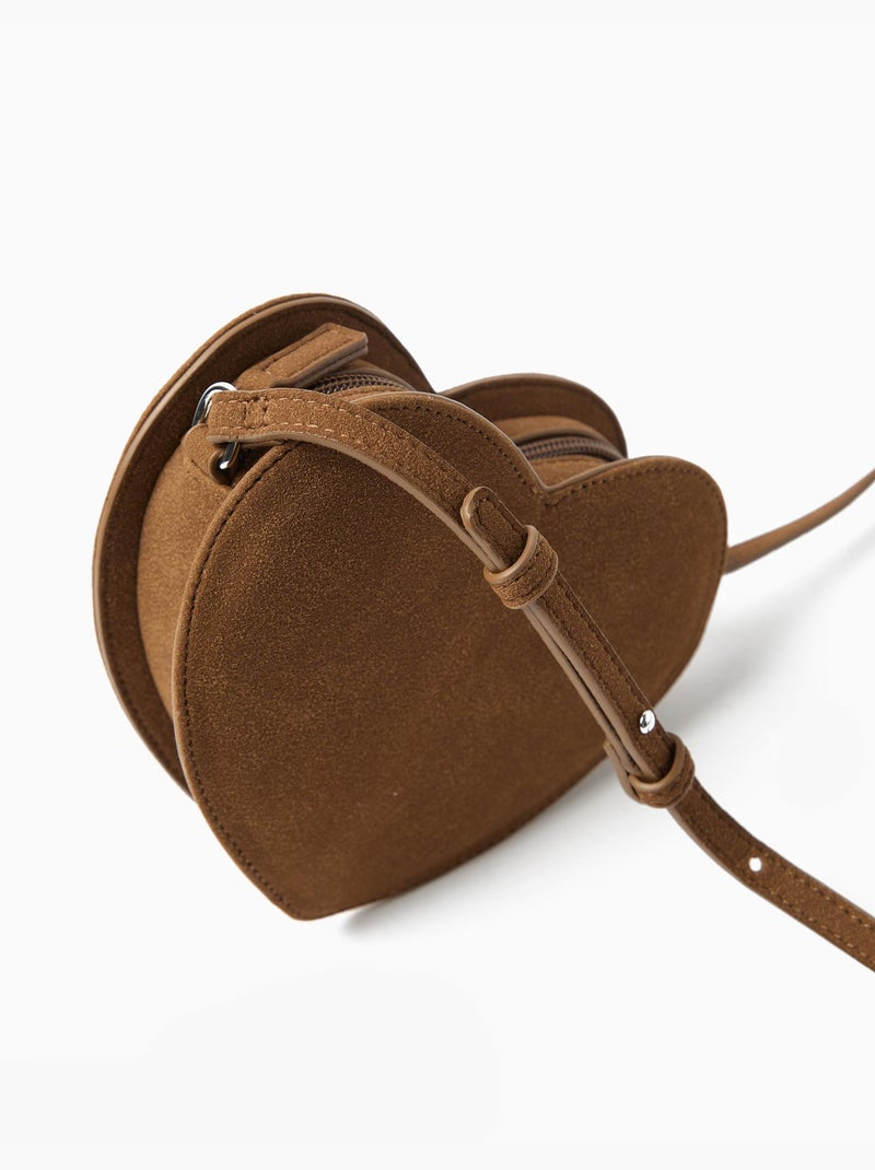 Sac bandoulière cœur, MO Fashion Marron - Kiabi