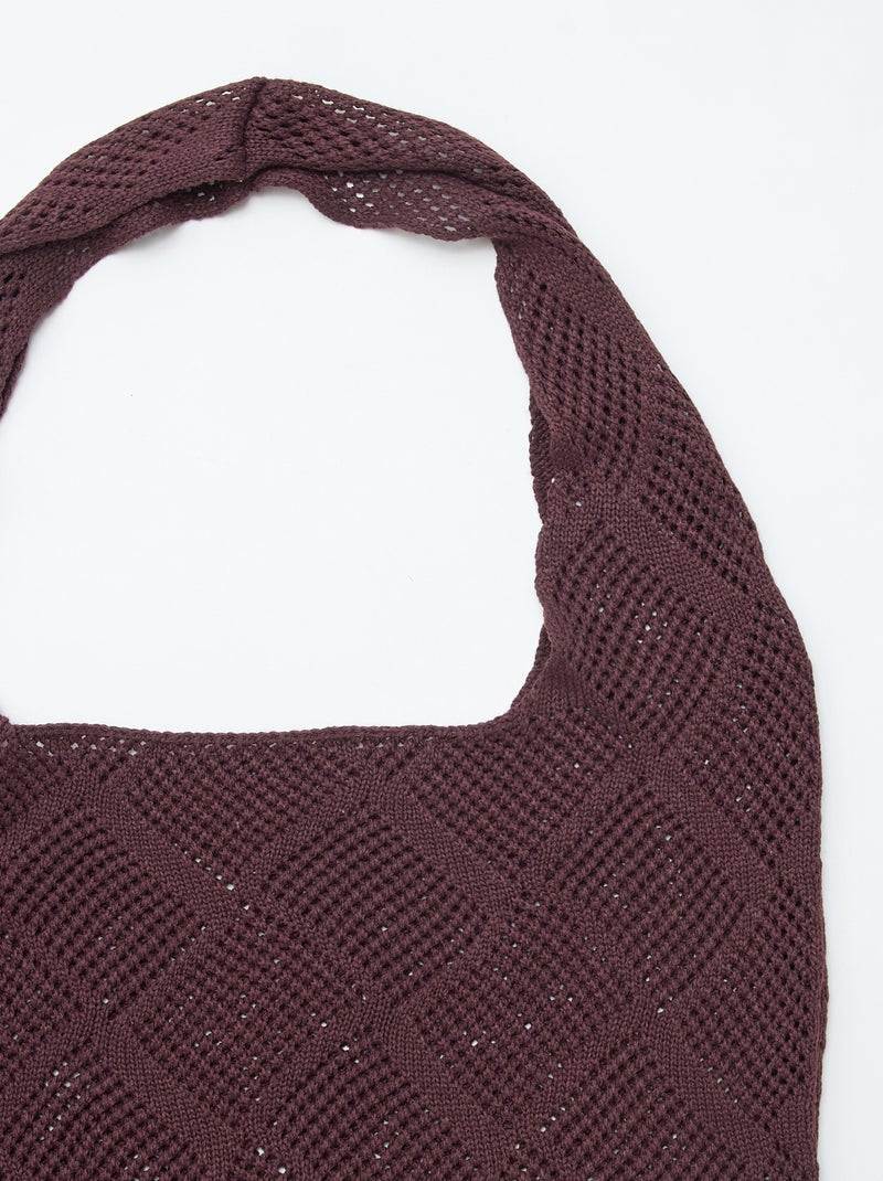 Sac bandoulière en filet Violet - Kiabi