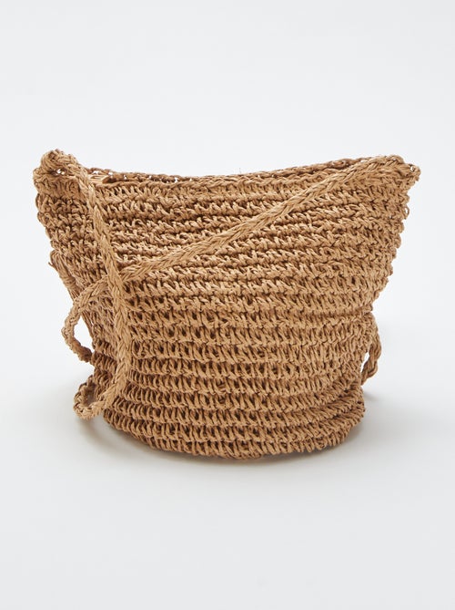 Sac bandoulière en rafia - Kiabi