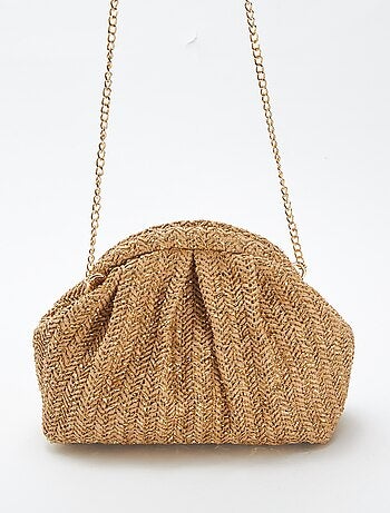 Sac bandoulière en raphia