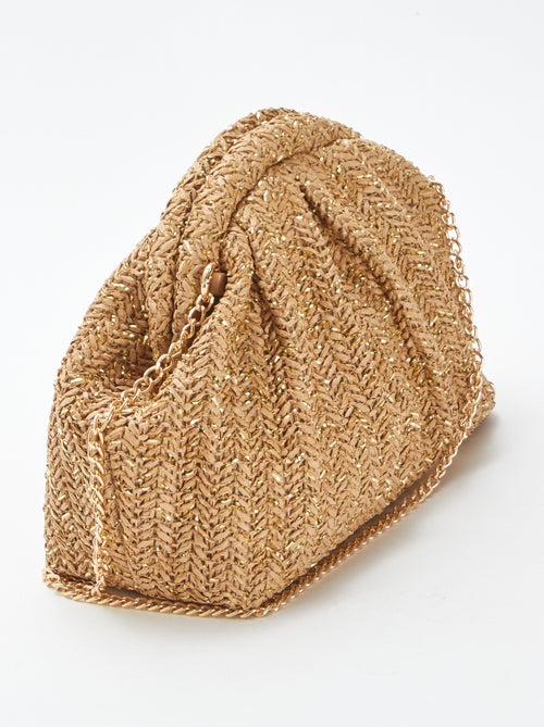 Sac bandoulière en raphia - Kiabi