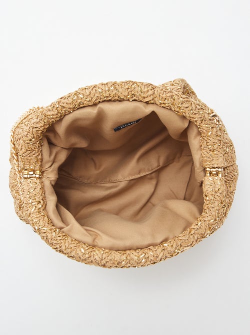 Sac bandoulière en raphia - Kiabi