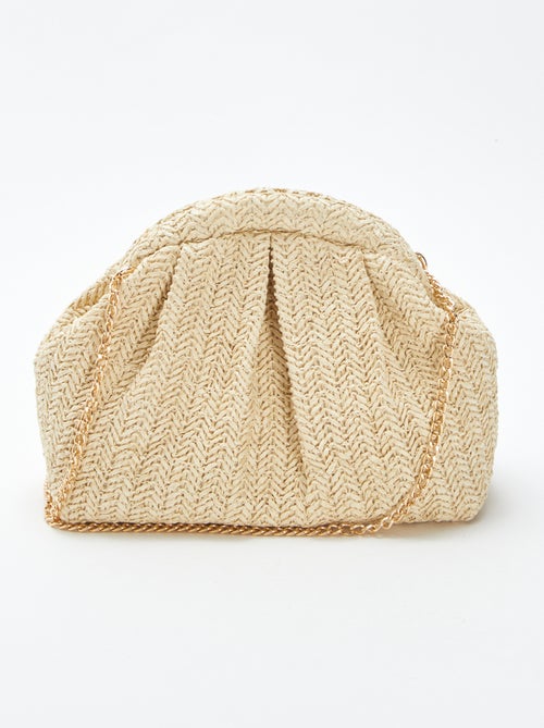 Sac bandoulière en raphia - Kiabi