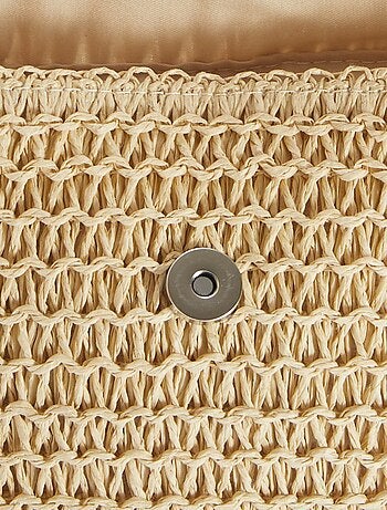 Sac bandoulière esprit paille tressée