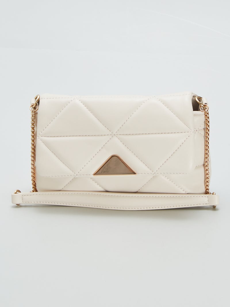 Sac bandoulière matelassé Blanc - Kiabi
