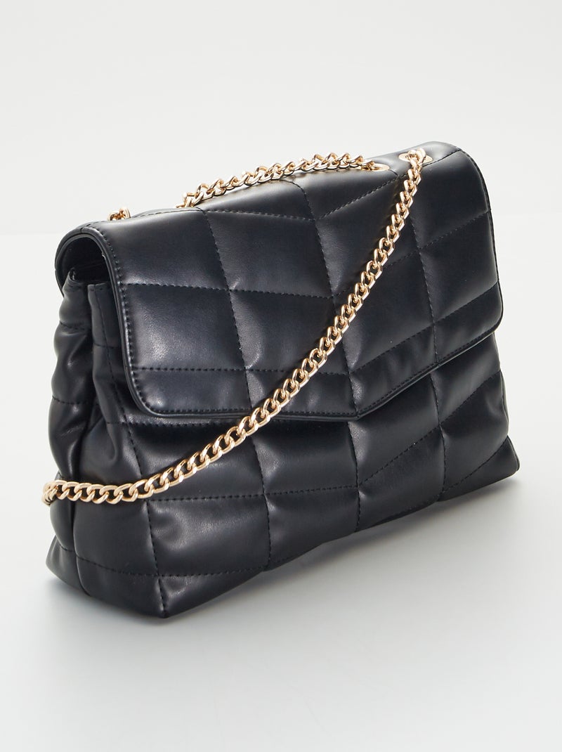 Sac bandoulière matelassé Noir - Kiabi
