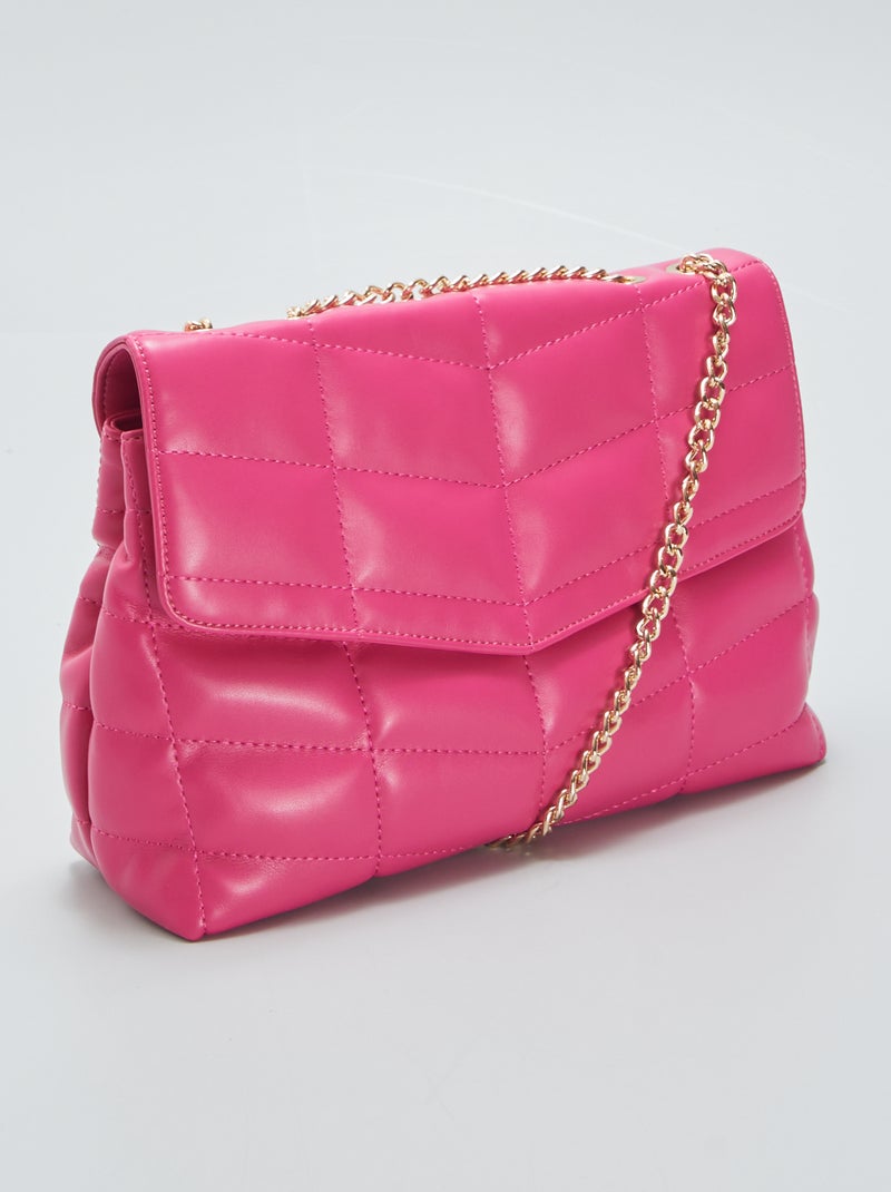 Sac bandoulière matelassé Rose - Kiabi