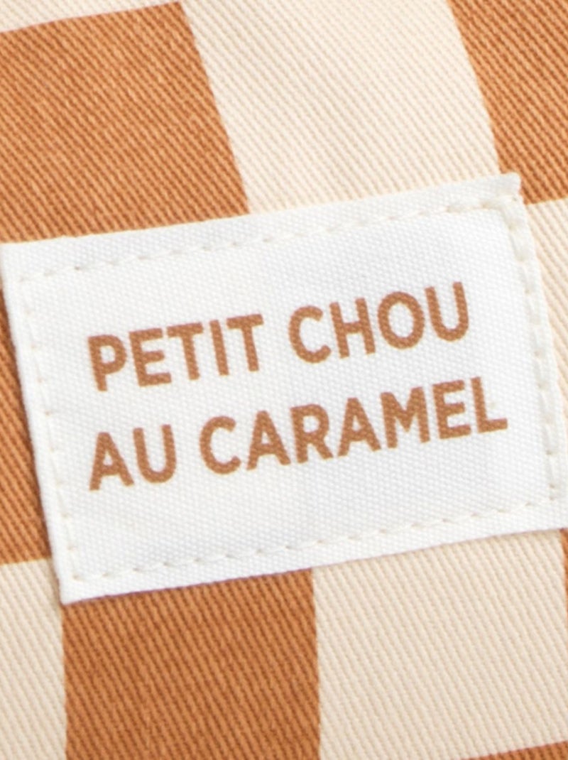 Sac bowling enfant en coton imprimé carreaux - sauthon Marron caramel - Kiabi