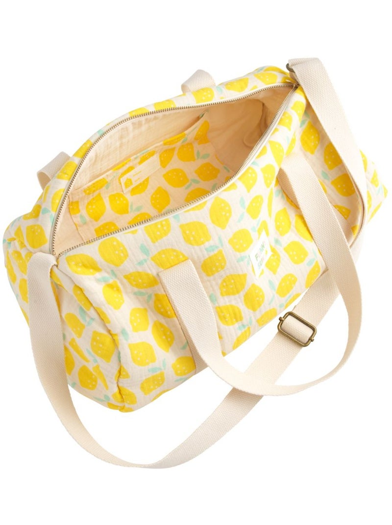 Sac bowling enfant en coton imprimé citron - sauthon Jaune - Kiabi