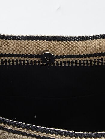 Sac cabas à imprimé rayures