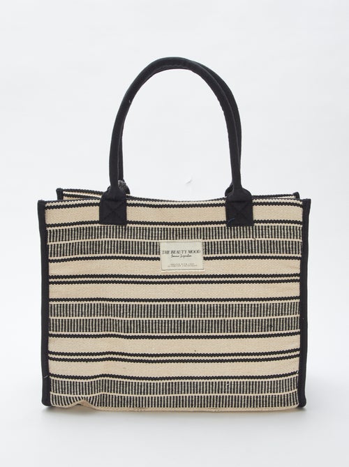 Sac cabas à imprimé rayures - Kiabi