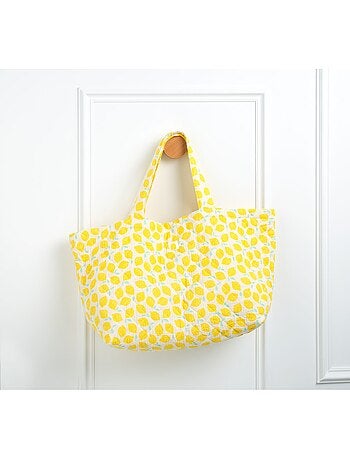Sac cabas en gaze de coton matelassé imprimé - sauthon