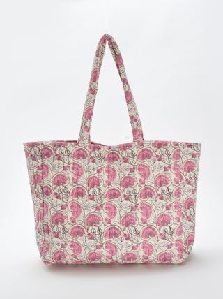 Sac cabas matelassé avec imprimé