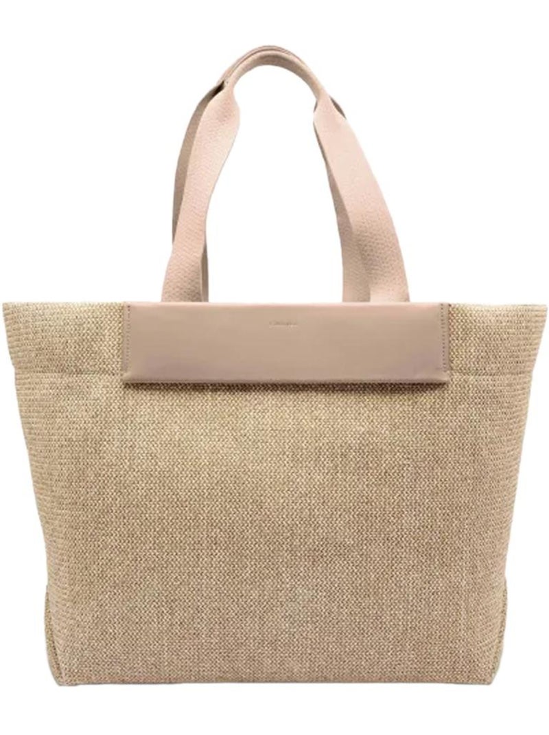 Sac Cabas Raphia Femme Calvin Klein Jeans Beige - Kiabi