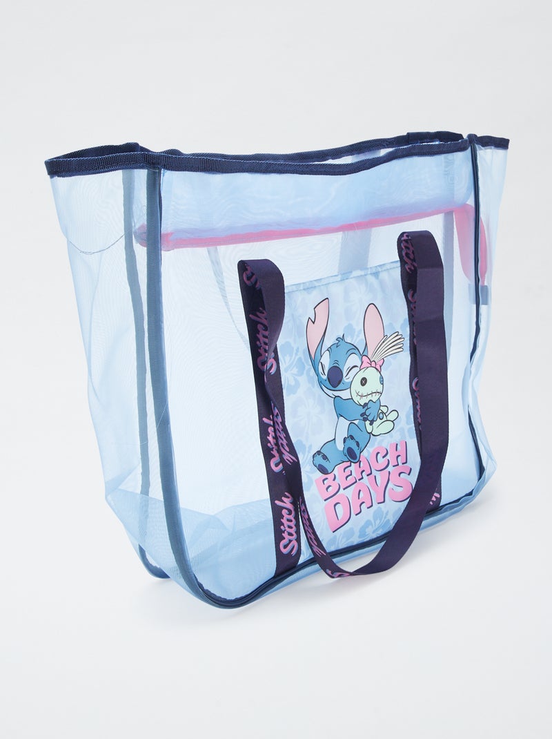 Sac cabas 'Stitch' de 'Disney' transparent bleu - Kiabi