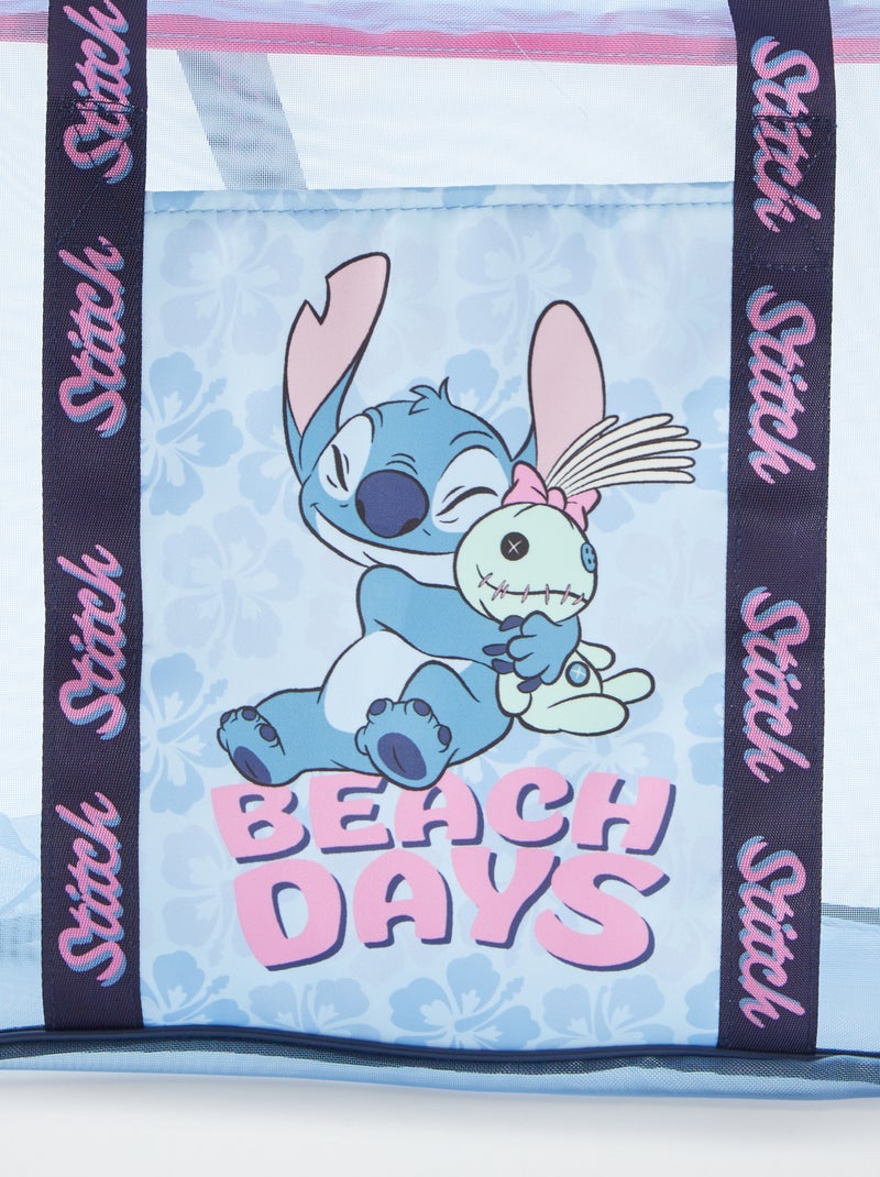 Sac cabas 'Stitch' de 'Disney' transparent bleu - Kiabi