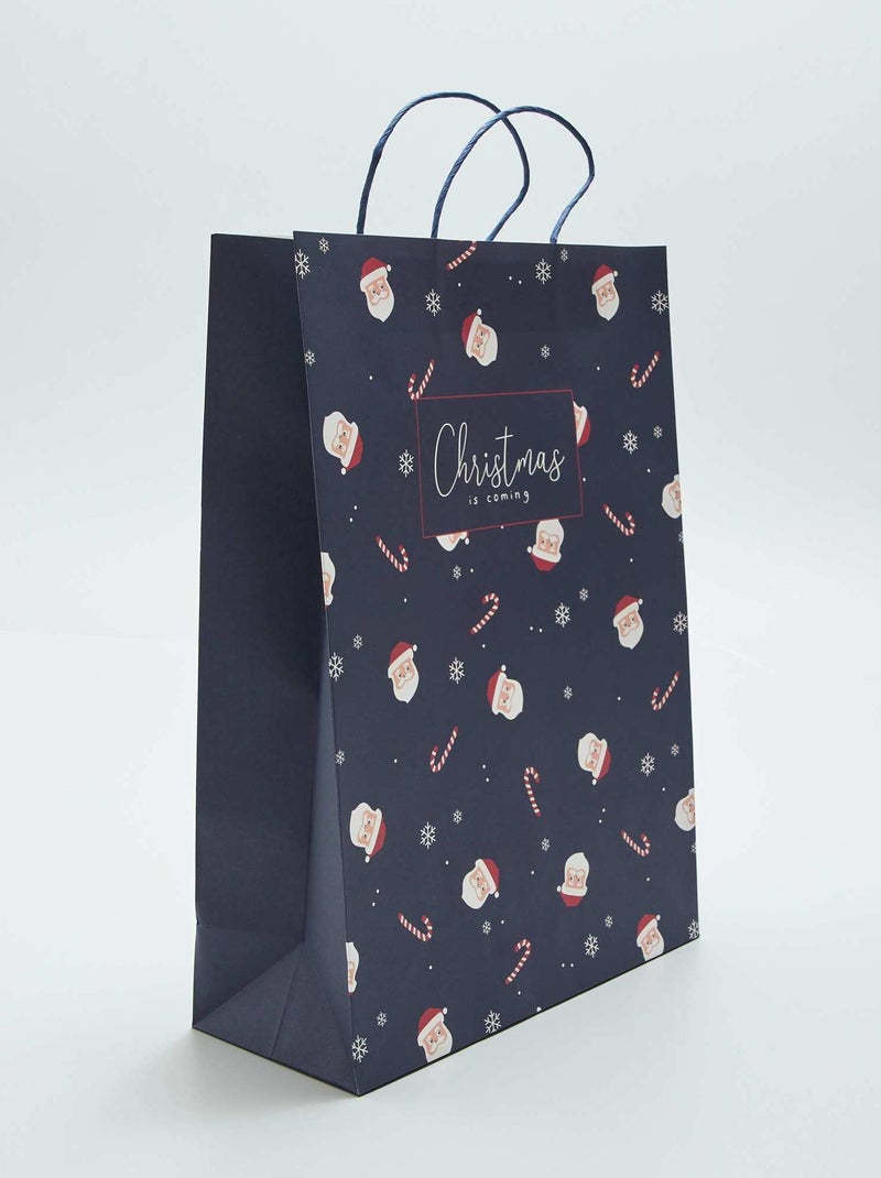 Sac cadeau de Noël Bleu - Kiabi