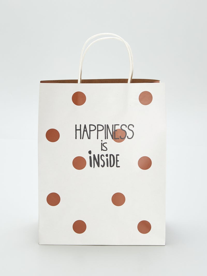 Sac cadeau en papier Blanc - Kiabi